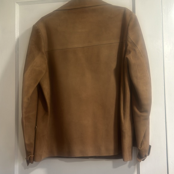 Women’s vintage suede jacket tan lined - Picture 7 of 9